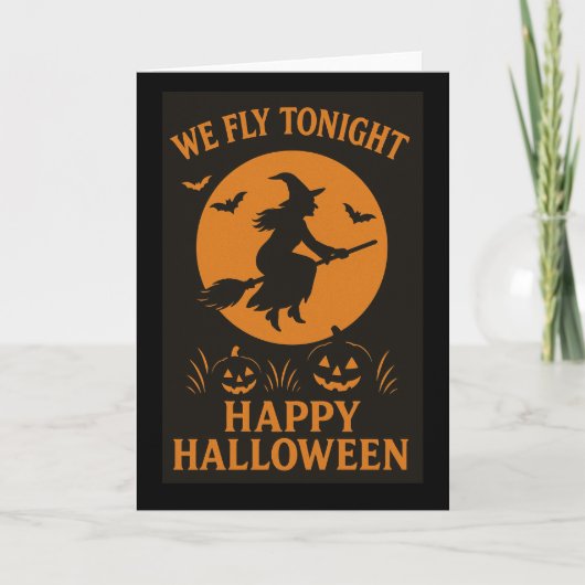 We vliegen vanavond Halloween Groeten Kaart (Voorkant)