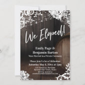 We vluchtten! Rustieke houten vat verlicht bloemen Kaart (Voorkant)