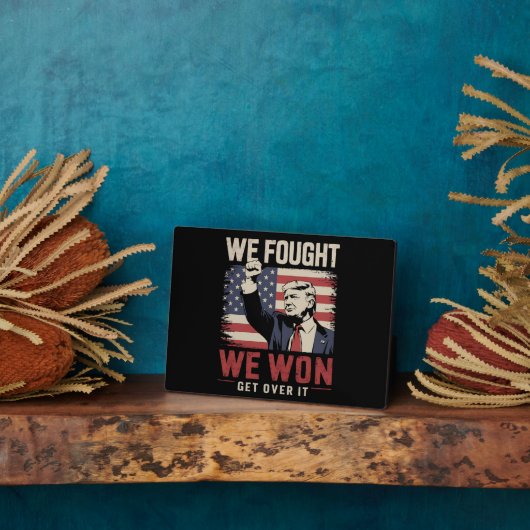 We vochten, we wonnen, accepteer het Trump 47e pre Fotoplaat (Zijkant)