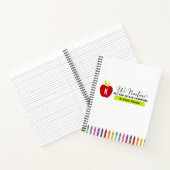 We voeden de basisschool Rainbow Crayons Notitieboek (Binnen)