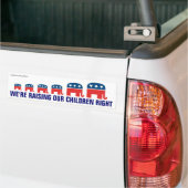 We voeden onze Bumpersticker met kinderen. (Op Truck)