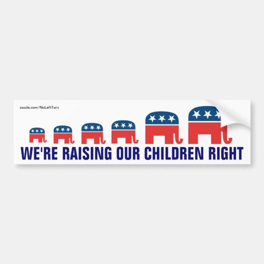 We voeden onze Bumpersticker met kinderen. (Voorkant)