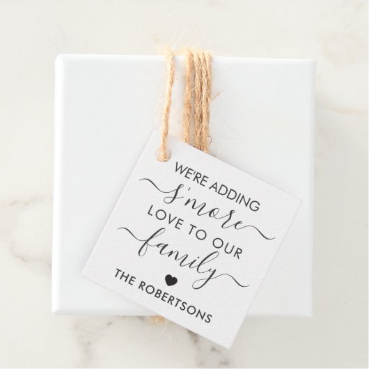 We voegen meer liefde toe aan onze familie Labels, Bedankjes Labels (In situ)