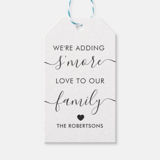 We voegen meer liefde toe aan onze familie Labels, Cadeaulabel (Voorkant)