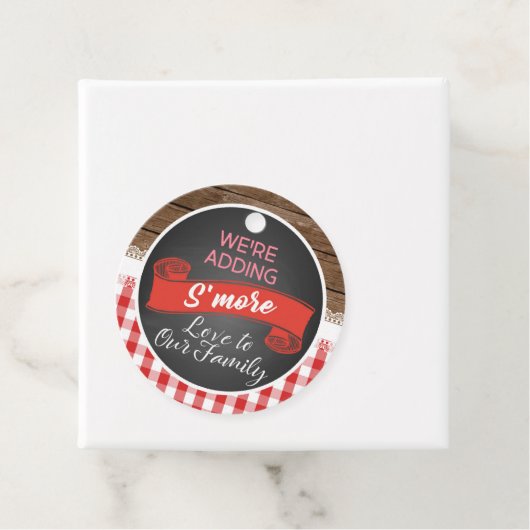 We voegen S'more Love toe aan onze familie - Baby  Bedankjes Labels (In situ)