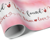 We vonden echt liefdespastel roze omslagpapier cadeaupapier (Rol Hoek)
