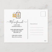 We vonden New Home Cute Girly Cozy Elements roze Feestdagenkaart (Achterkant)