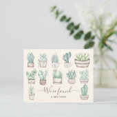 We vonden nieuwe Waterverf Boho Succulents Feestdagenkaart (Staand voorkant)