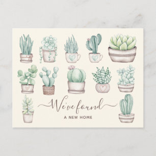 We vonden nieuwe Waterverf Boho Succulents Feestdagenkaart
