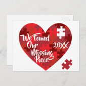 We vonden ons ontbrekende stuk - puzzelhart briefkaart (Voorkant / Achterkant)