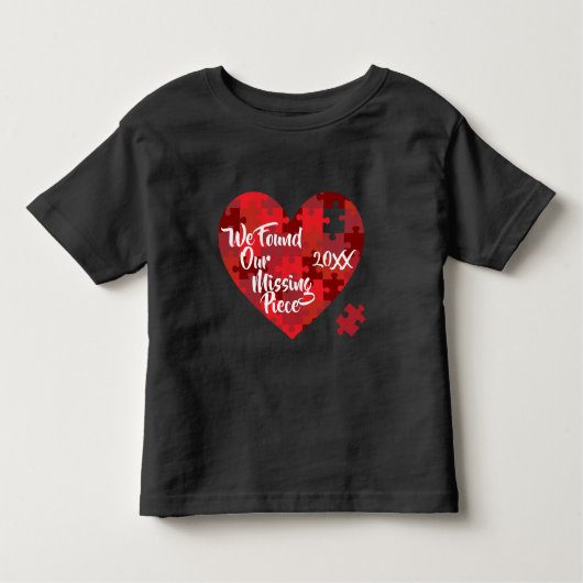 We vonden ons ontbrekende stuk - puzzelhart kinder shirts (Voorkant)