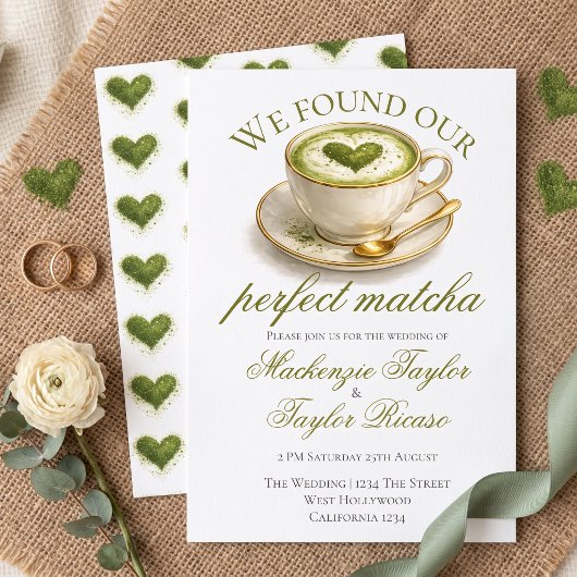 We Vonden Onze Perfecte Matcha Bruiloft Kaart