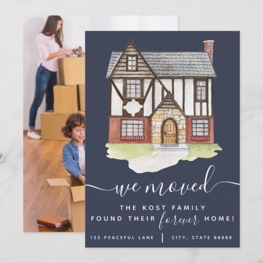 We vonden onze voormalige Kaarten voor thuisbekend (Voorkant / Achterkant)