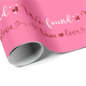 We vonden True Love Pink Wrapping Paper Cadeaupapier (Rol Hoek)
