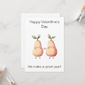 We vormen een geweldige peer! – Grappige Valentijn Kaart (Voorkant / Achterkant in situ)