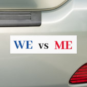 We vs. ik Bumpersticker (Op auto)