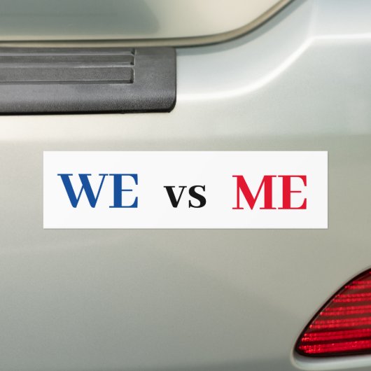 We vs. ik Bumpersticker (Op auto)