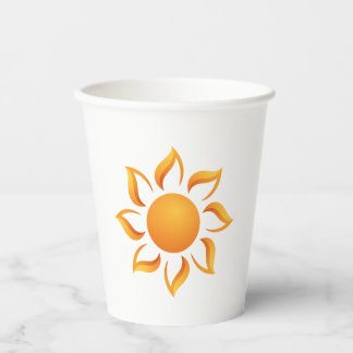 We vullen de dagen met zonneschijn papieren bekers
