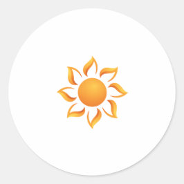 We vullen de dagen met zonneschijn ronde sticker