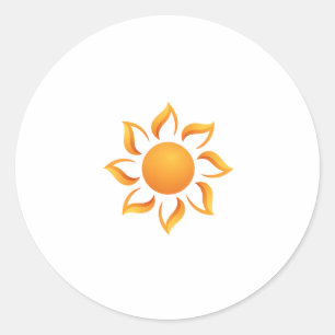 We vullen de dagen met zonneschijn ronde sticker