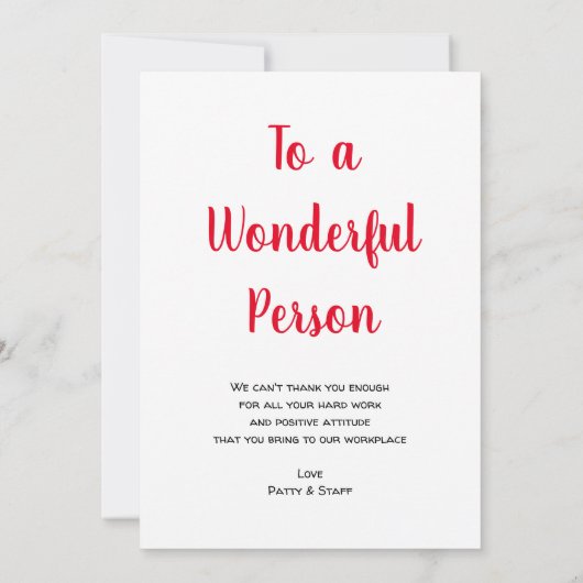 We waarderen je dankbaarheid bedankkaart (Achterkant)