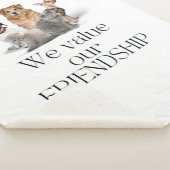 We waarderen je vriendschap sherpa deken (3/4)