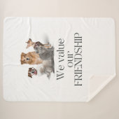 We waarderen je vriendschap sherpa deken (Voorkant (horizontaal))