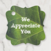 We waarderen jullie briljante groene lef Dank jull Bedankjes Labels (Voorkant)
