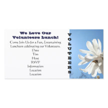 We waarderen onze VRIJWILLIGERS Lunch uitnodiginge