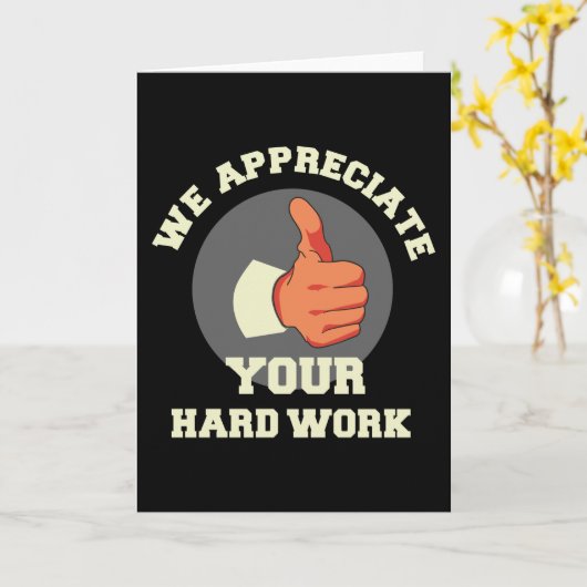 We waarderen uw harde werk kaart (Gele Bloem)