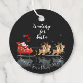 We wachten op Santa Ho! Ho! Ho! Winter Holiday Bedankjes Labels (Voorkant)