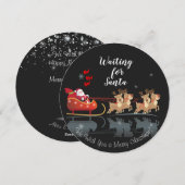 We wachten op Santa Ho! Ho! Ho! Winter Holiday Feestdagenkaart (Voorkant / Achterkant)