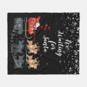 We wachten op Santa Ho! Ho! Ho! Winter Holiday Fleece Deken (Voorkant (Horizontaal))