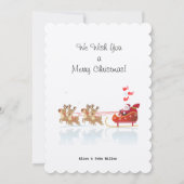 We wachten op Santa Ho! Ho! Ho! Winter Holiday Kaart (Achterkant)