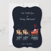 We wachten op Santa Ho! Ho! Ho! Winter Holiday Kaart (Achterkant)