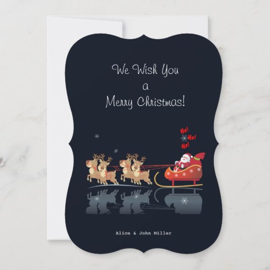 We wachten op Santa Ho! Ho! Ho! Winter Holiday Kaart (Achterkant)