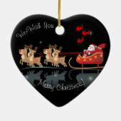 We wachten op Santa Ho! Ho! Ho! Winter Holiday Keramisch Ornament (Achterkant)