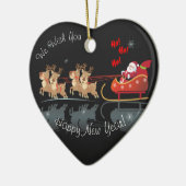 We wachten op Santa Ho! Ho! Ho! Winter Holiday Keramisch Ornament (Links)