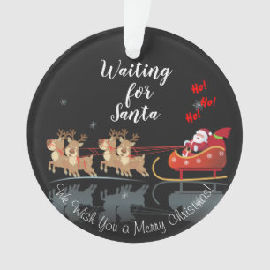 We wachten op Santa Ho! Ho! Ho! Winter Holiday Ornament