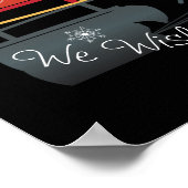 We wachten op Santa Ho! Ho! Ho! Winter Holiday Poster (Hoek)