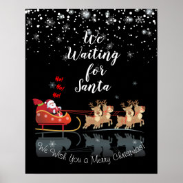 We wachten op Santa Ho! Ho! Ho! Winter Holiday Poster