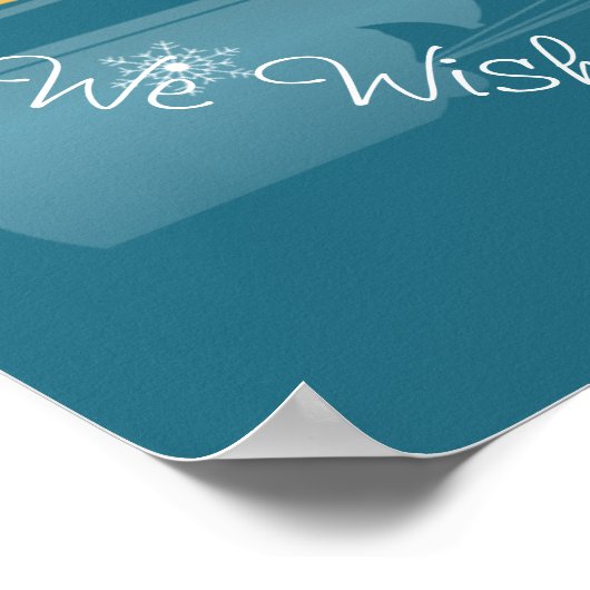 We wachten op Santa Ho! Ho! Ho! Winter Holiday Poster (Hoek)