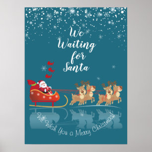 We wachten op Santa Ho! Ho! Ho! Winter Holiday Poster