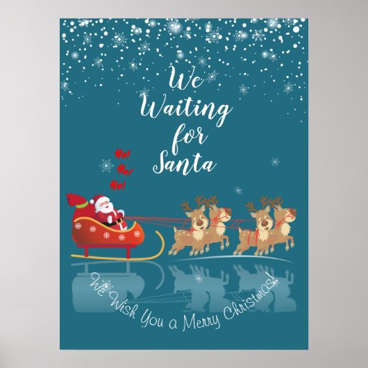 We wachten op Santa Ho! Ho! Ho! Winter Holiday Poster (Voorkant)