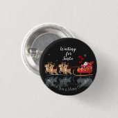 We wachten op Santa Ho! Ho! Ho! Winter Holiday Ronde Button 3,2 Cm (Voorkant /achterkant)