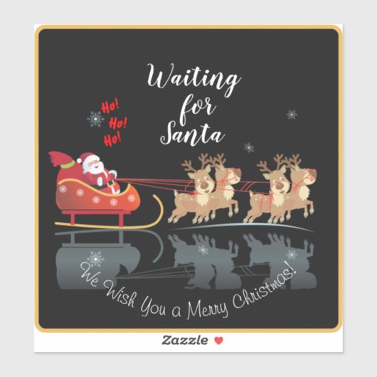 We wachten op Santa Ho! Ho! Ho! Winter Holiday Sticker (Vel)