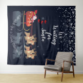 We wachten op Santa Ho! Ho! Ho! Winter Holiday Wandkleed (In Situ (horizontaal))