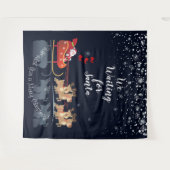 We wachten op Santa Ho! Ho! Ho! Winter Holiday Wandkleed (Voorkant (horizontaal))