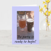 WE WACHTEN TOT JE GAAT FEESTEN KAART (Gele Bloem)