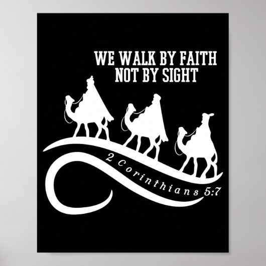 We Walk By Faith Not By Sight Christian Christmas Poster (Voorkant)
